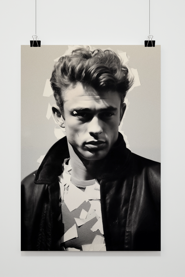 Póster James Dean en Blanco y Negro
