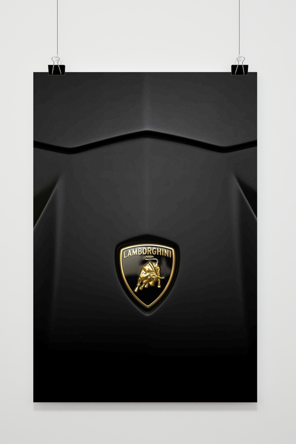 Póster Lambo Bull Black de 25 Artstreet