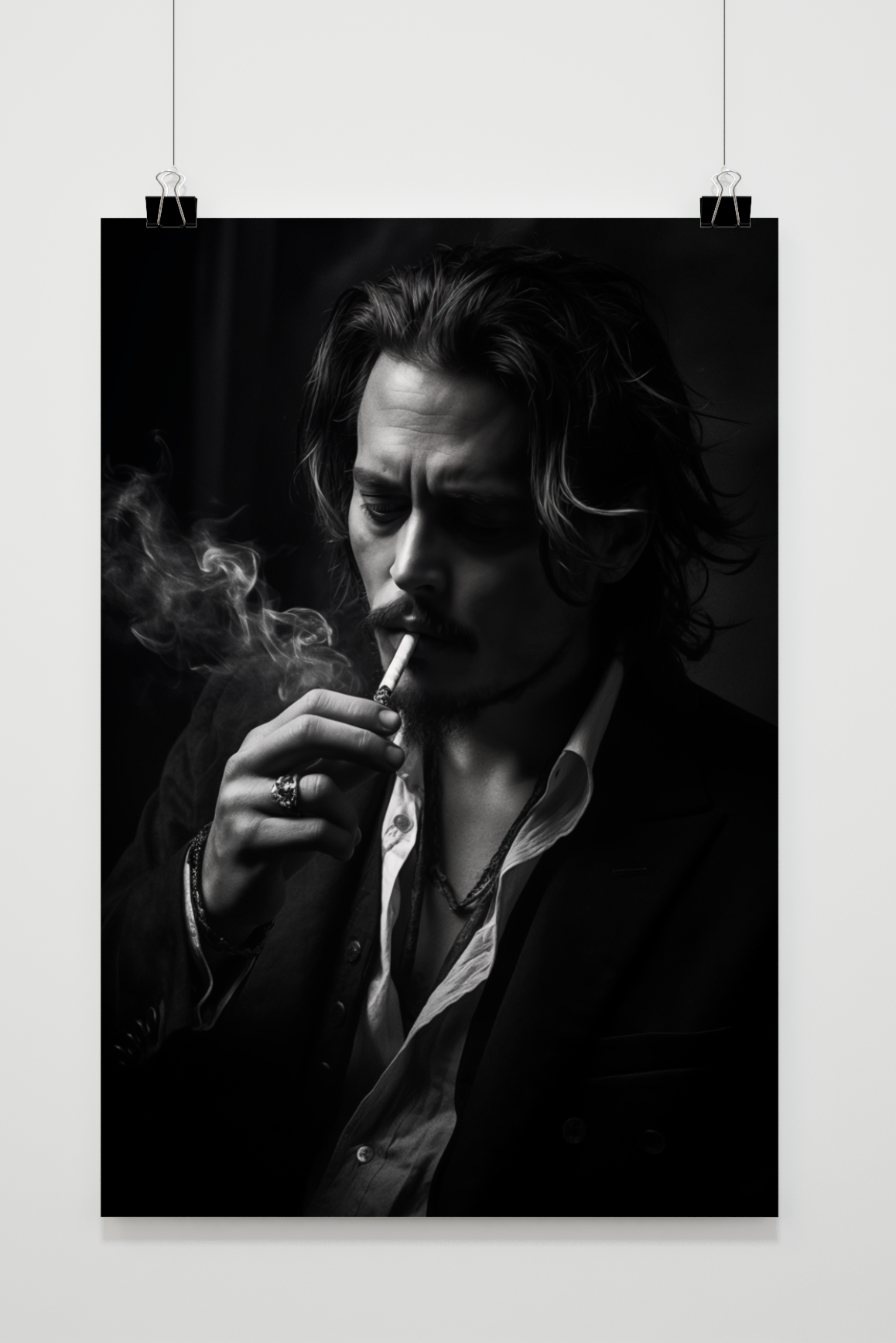 Póster Johnny Depp en Blanco y Negro de 25 Artstreet
