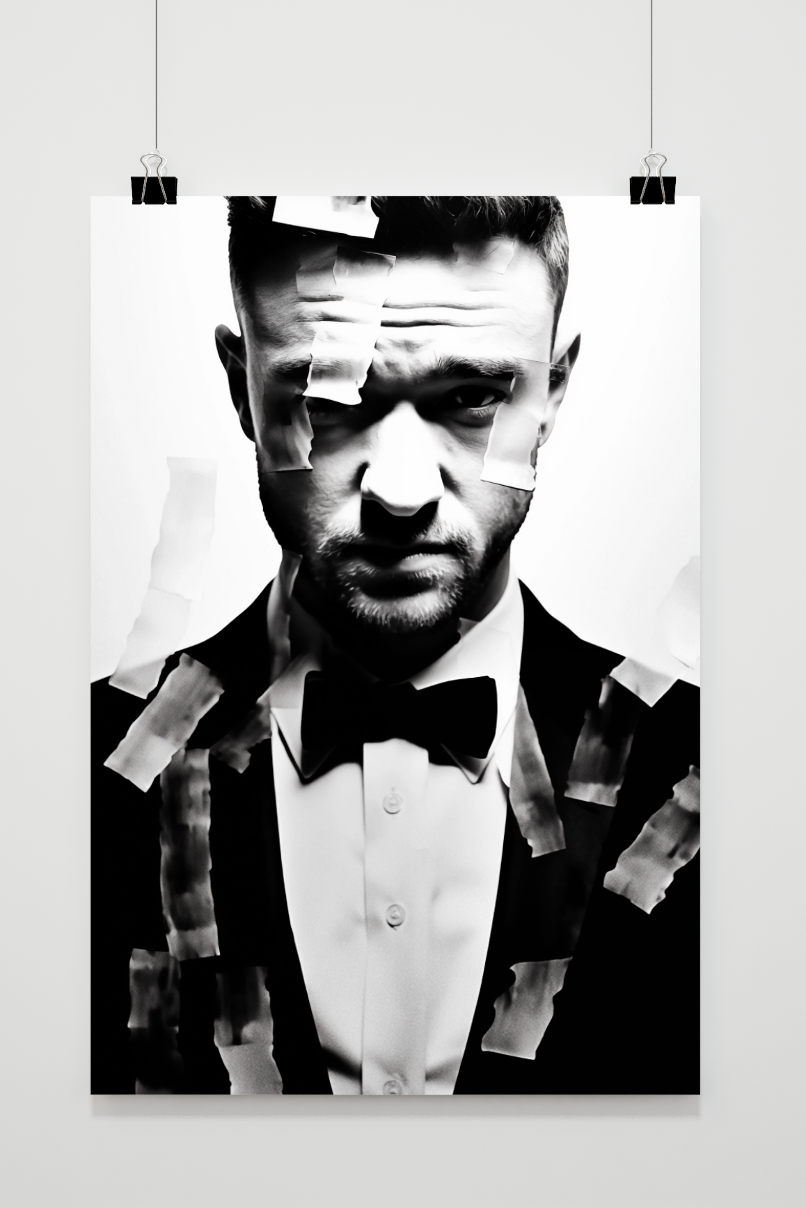 Póster Justin Timberlake en Blanco y Negro de 25 Artstreet