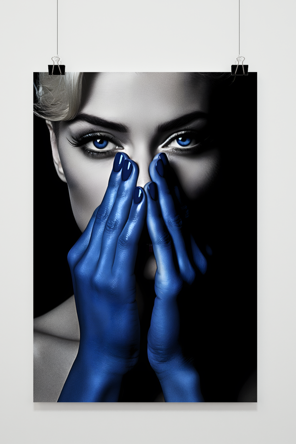 Blauwe Dame poster