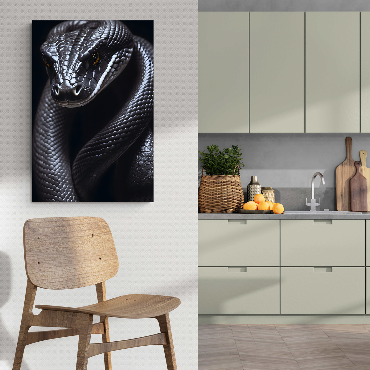 Cobra Noir dans un intérieur
