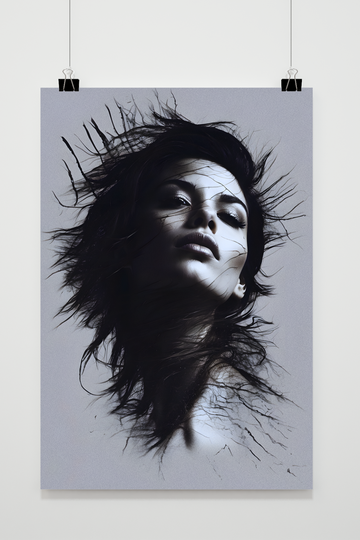 Póster Atrapado Blanco y Negro de 25 Artstreet