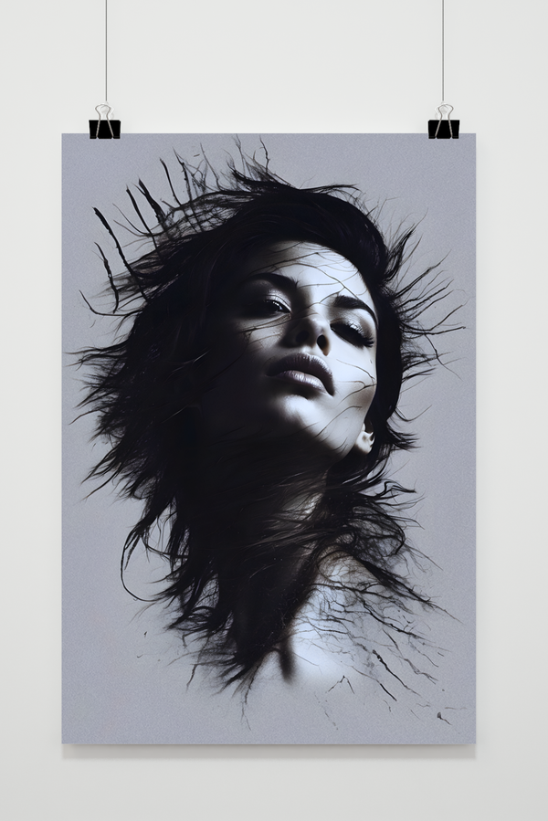 Póster Atrapado Blanco y Negro