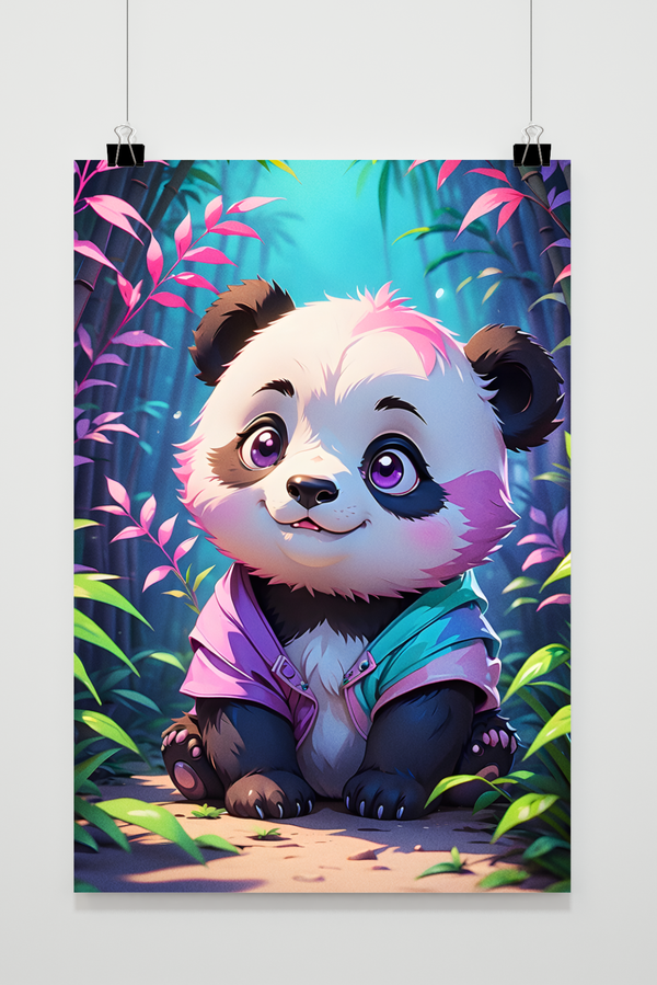 Blije Panda poster