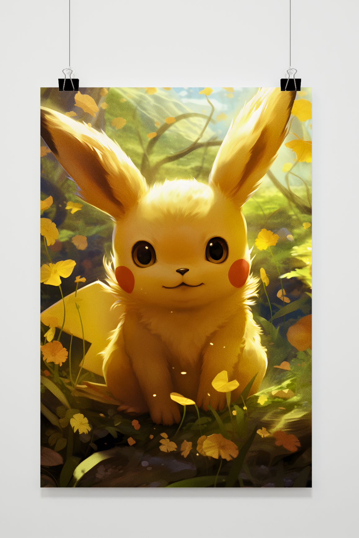 Póster Pikachu Realista de 25 Artstreet