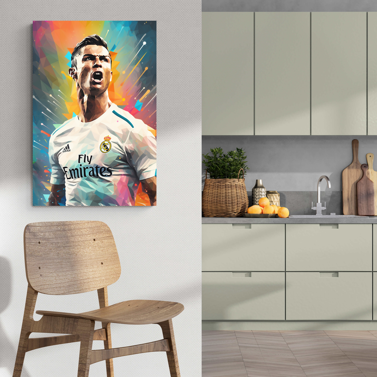 Cristiano Ronaldo Madrid en un interior