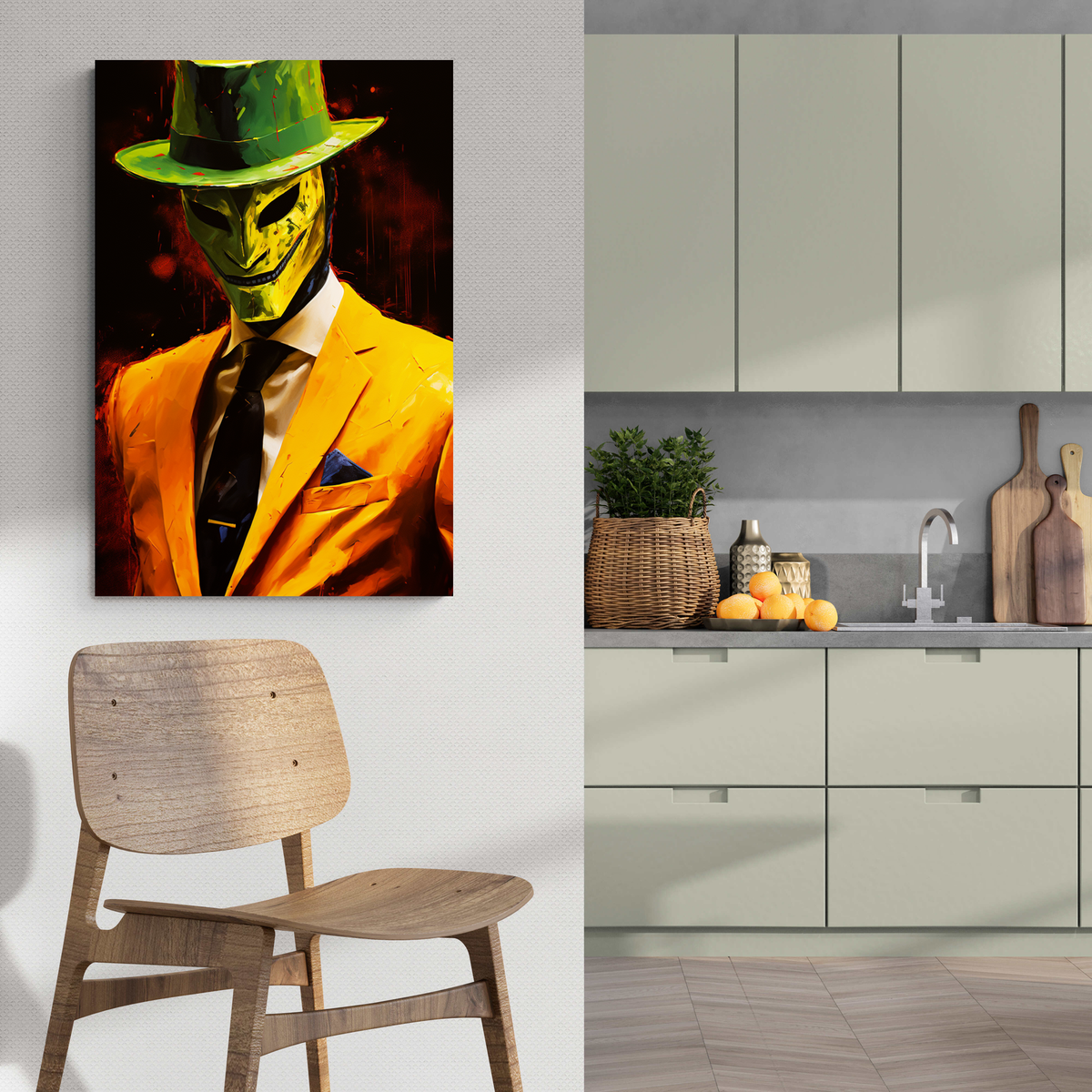 The Mask Abstract en un interior