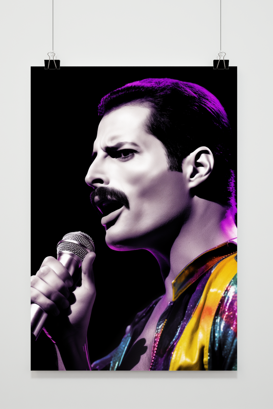 Póster Freddy Mercury Morado de 25 Artstreet