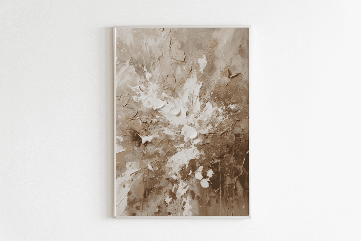 Goud Abstracte Poster en un interior