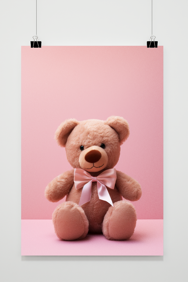 Póster Osito de Peluche Rosa