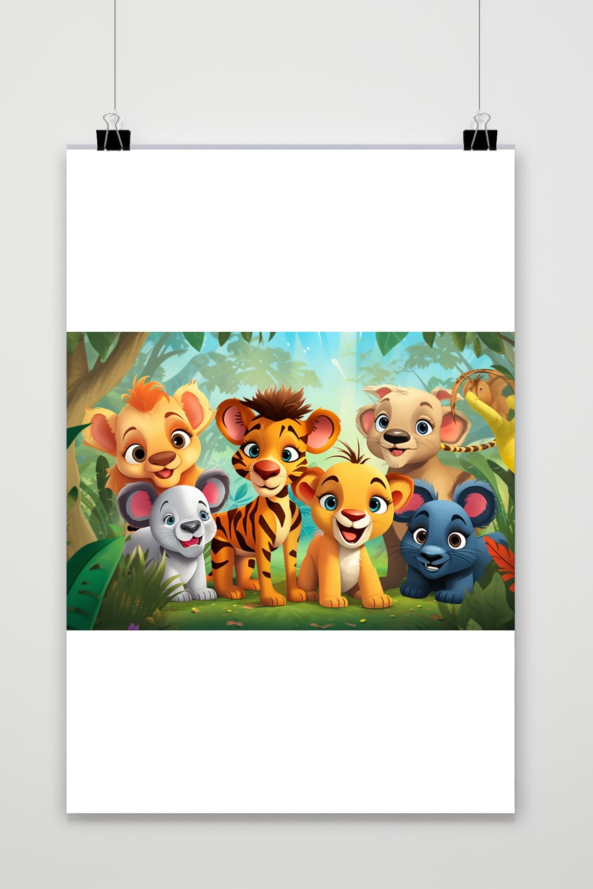 Póster Animales Infantiles Coloridos de 25 Artstreet