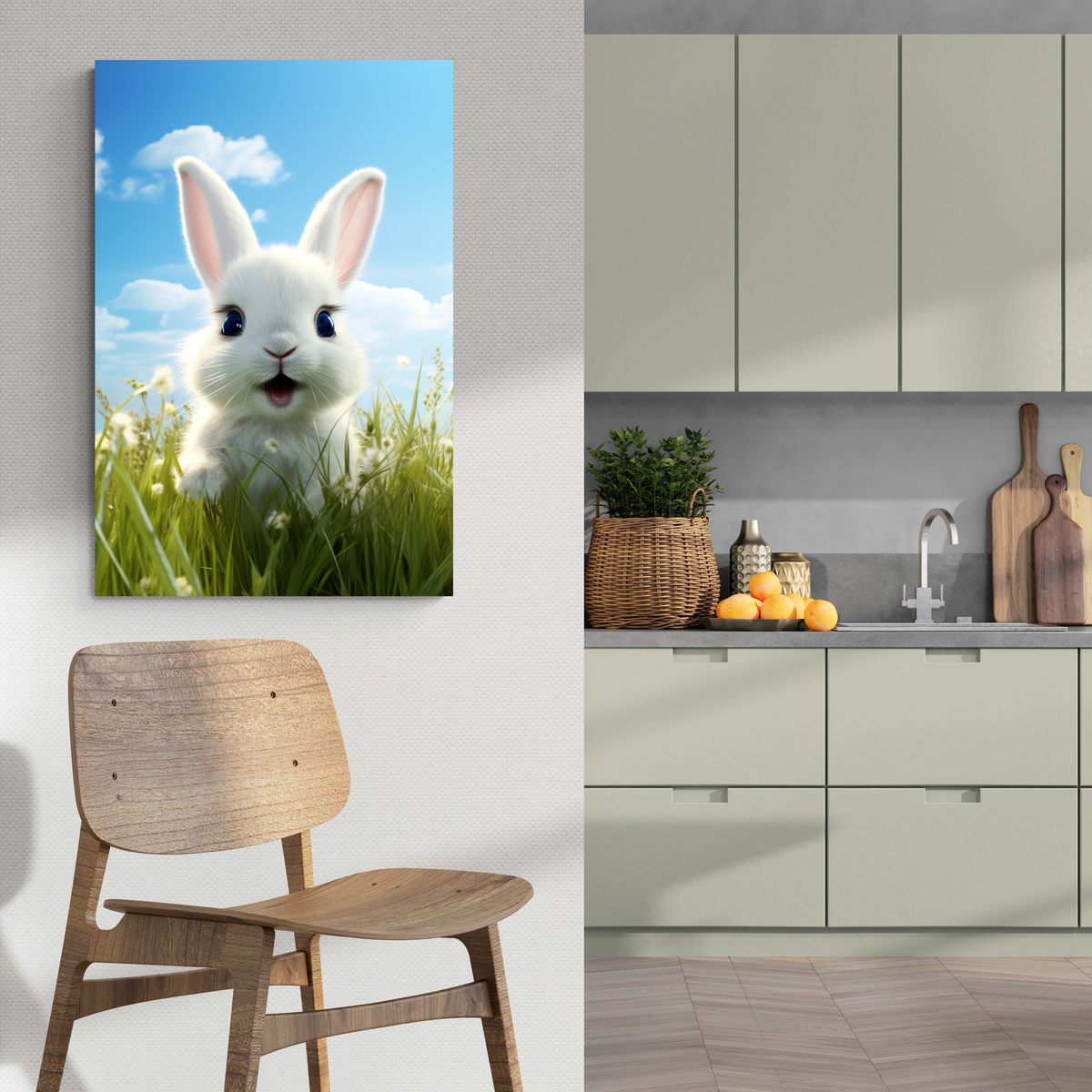 Lapin Printemps dans un intérieur