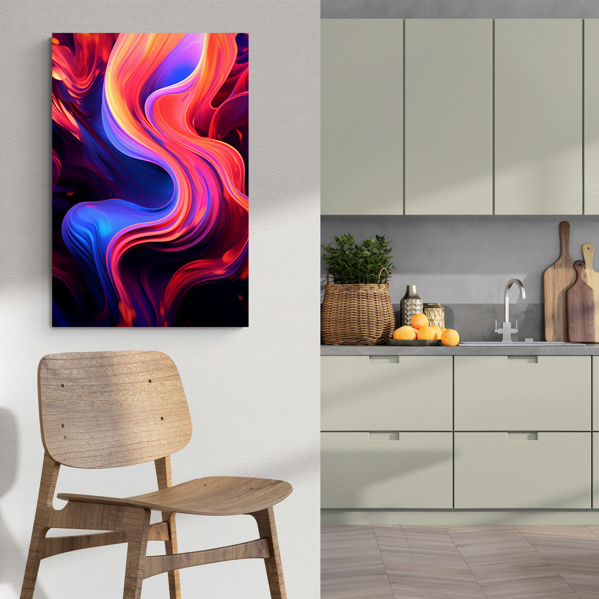 Abstracto Neón en un interior