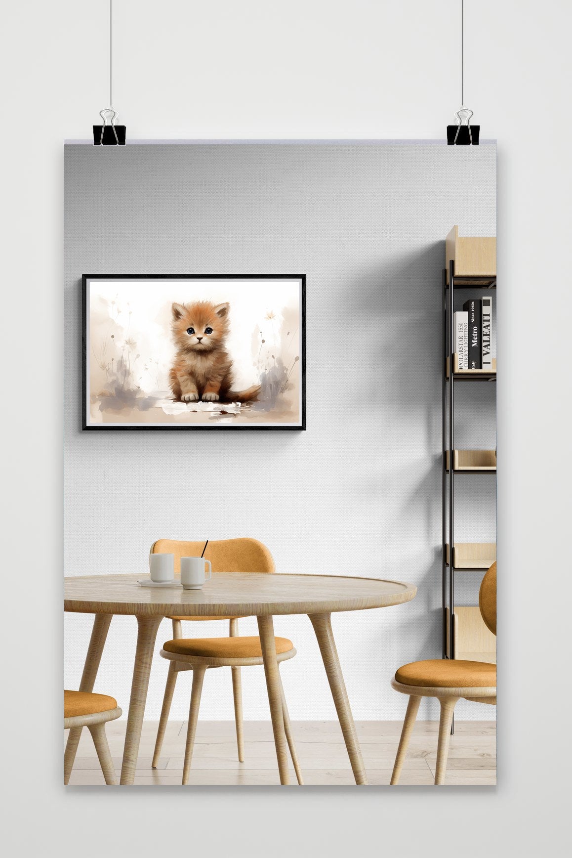 Póster Gatito Rojo de 25 Artstreet