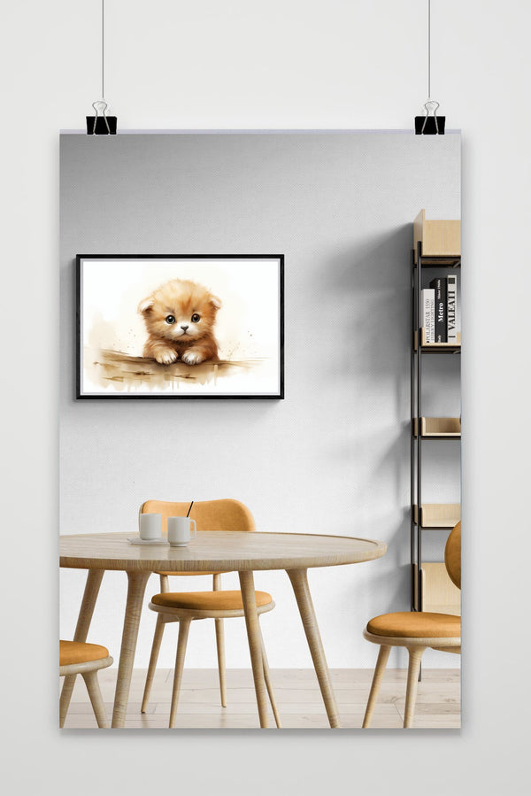 Watercolour Kitten poster