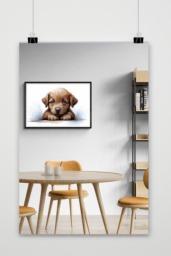 Watercolour Puppy poster