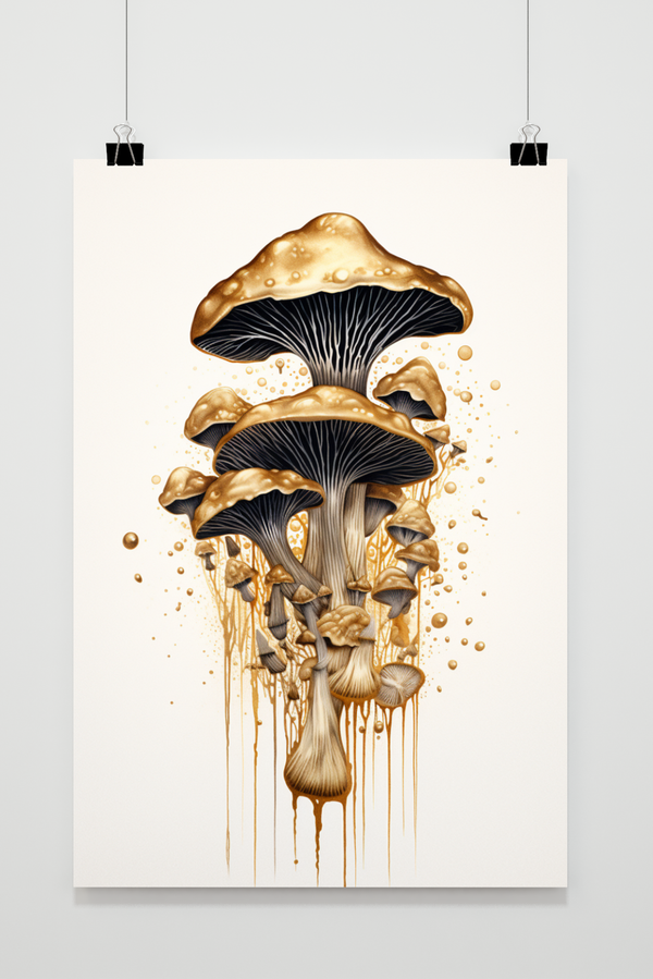 Golden Toadstools poster