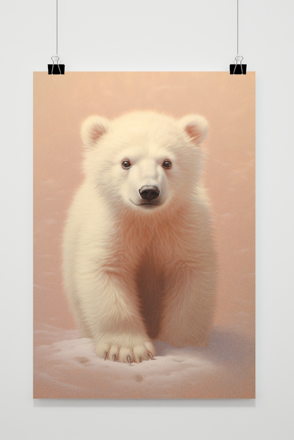 Baby Polar Bear Pink poster
