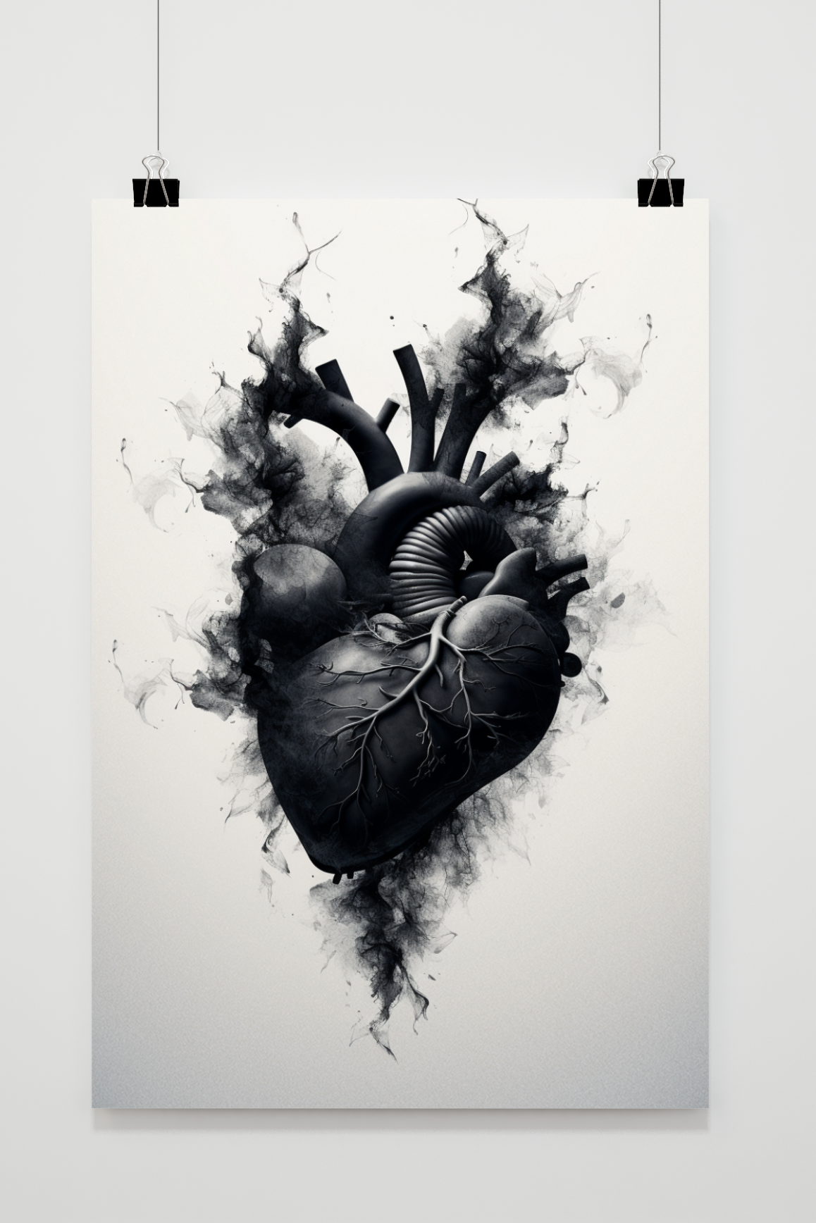 Póster Corazón Negro de 25 Artstreet