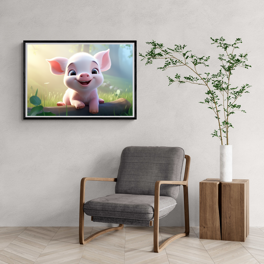 Happy Piglet Cartoon