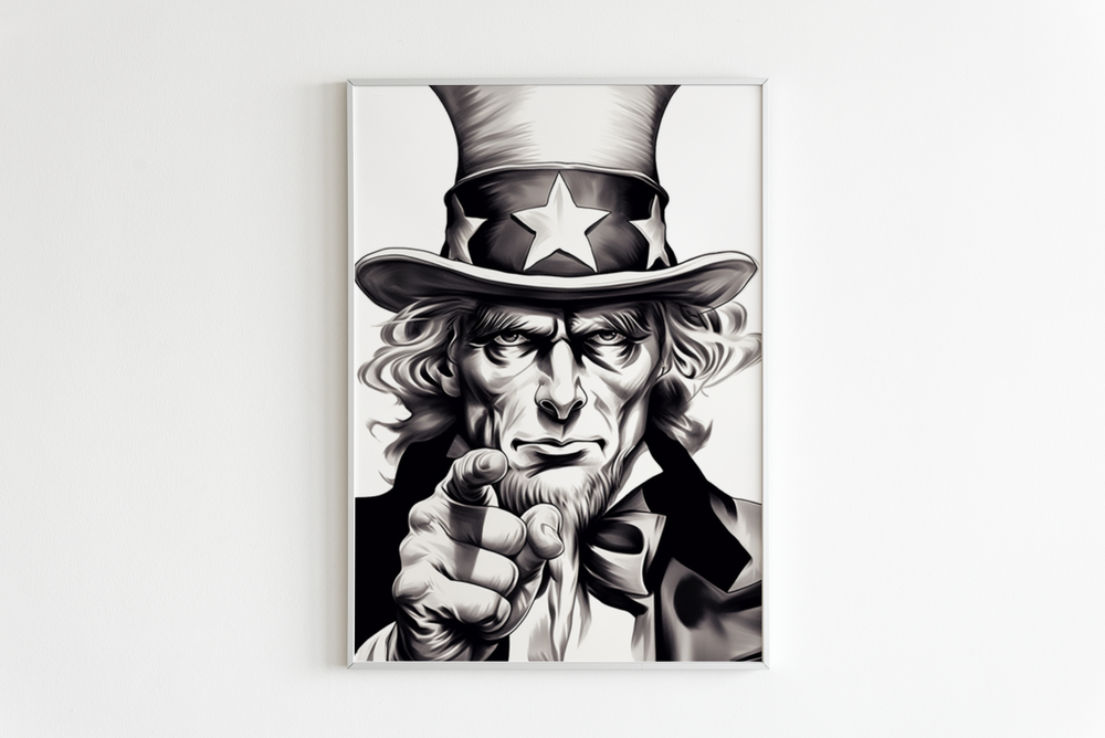 Uncle Sam Black and White