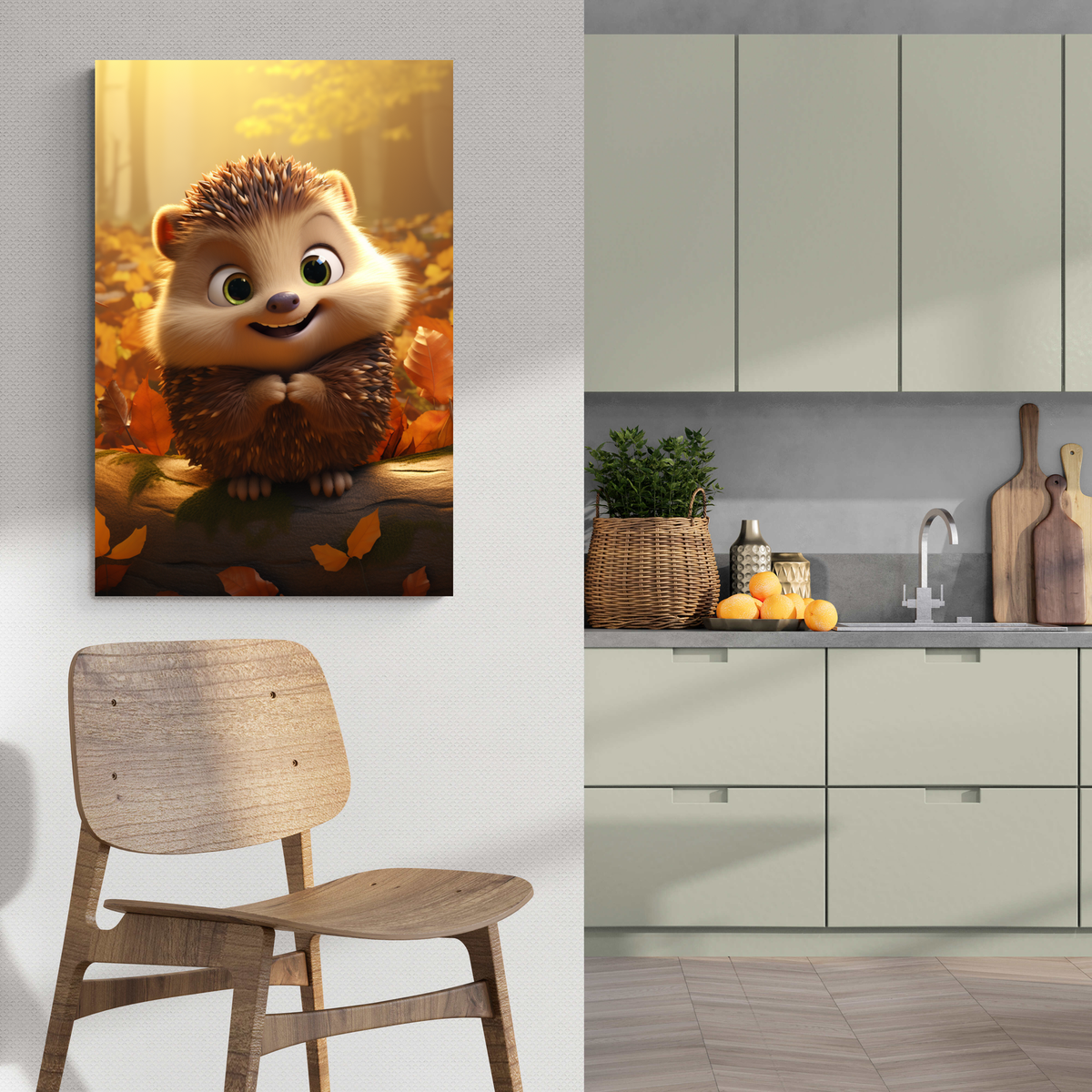 Hérisson Joyeux dans un intérieur