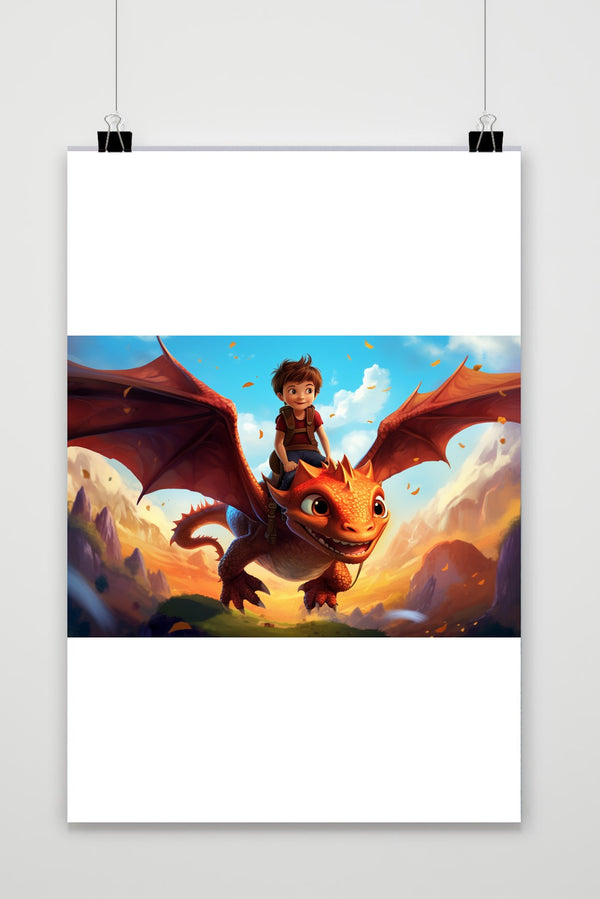 Drakenrijder Kind poster