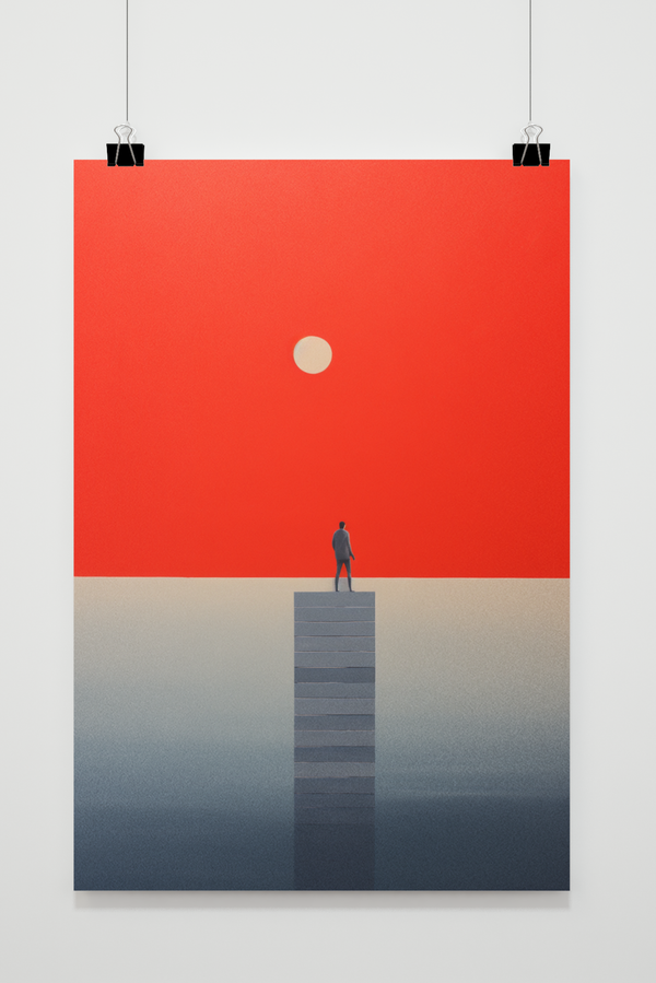 Affiche Rouge et Blanc