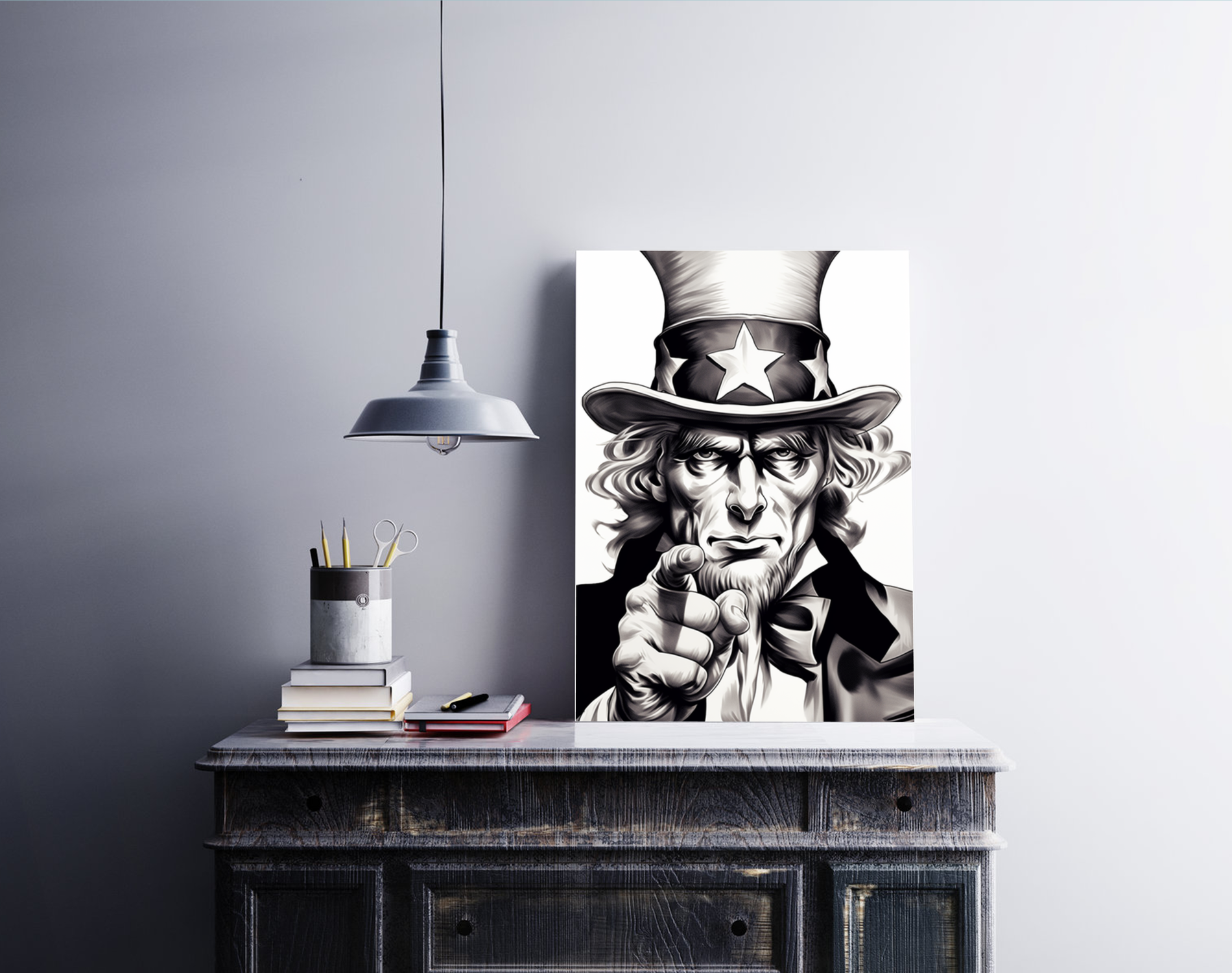 Uncle Sam Zwart Wit