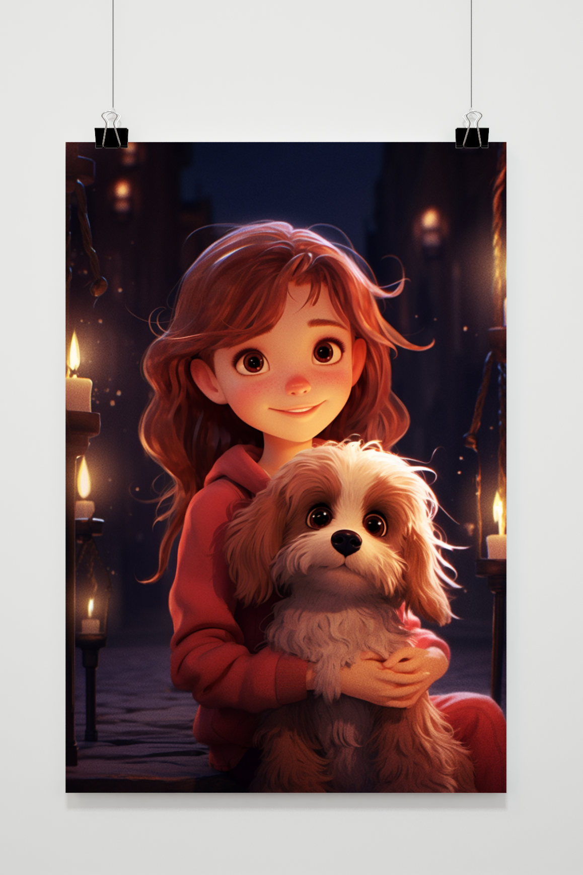 Póster Niña con Perro de 25 Artstreet