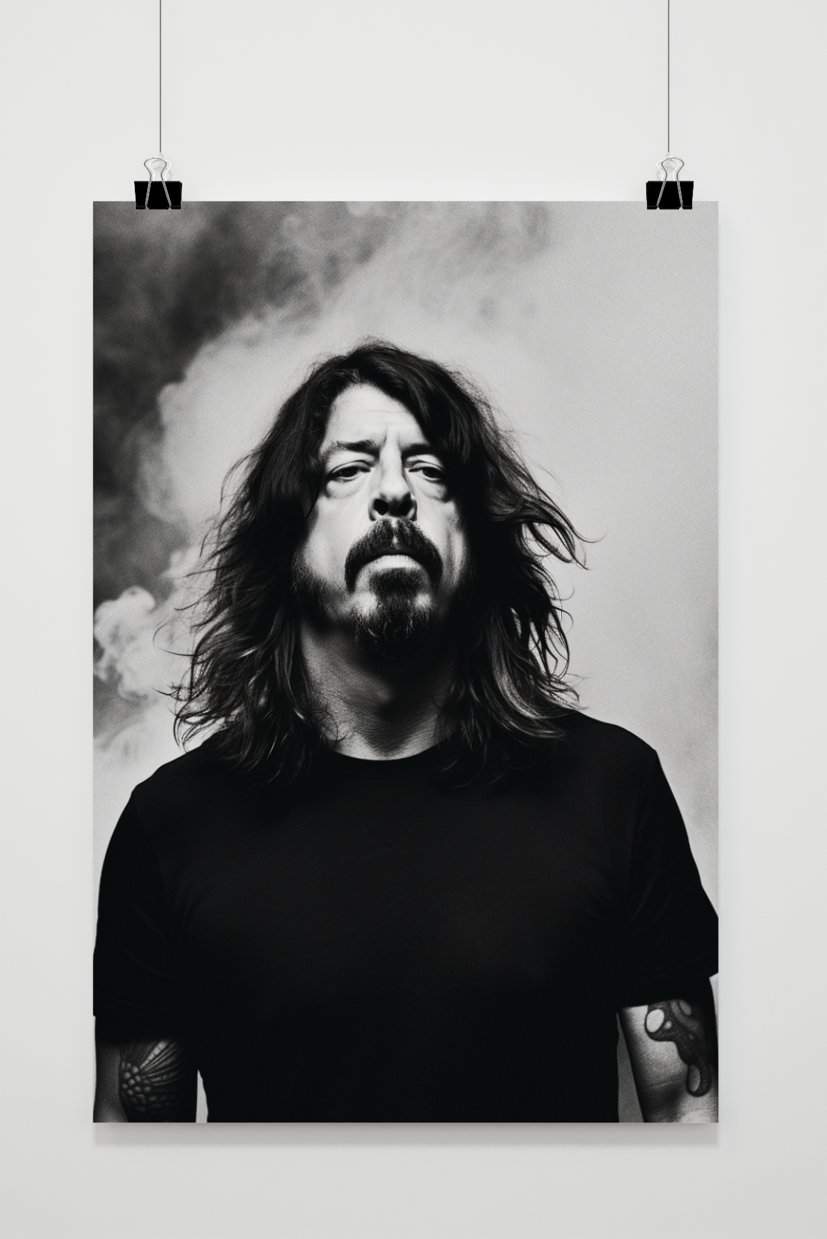 Póster Dave Grohl con Humo de 25 Artstreet