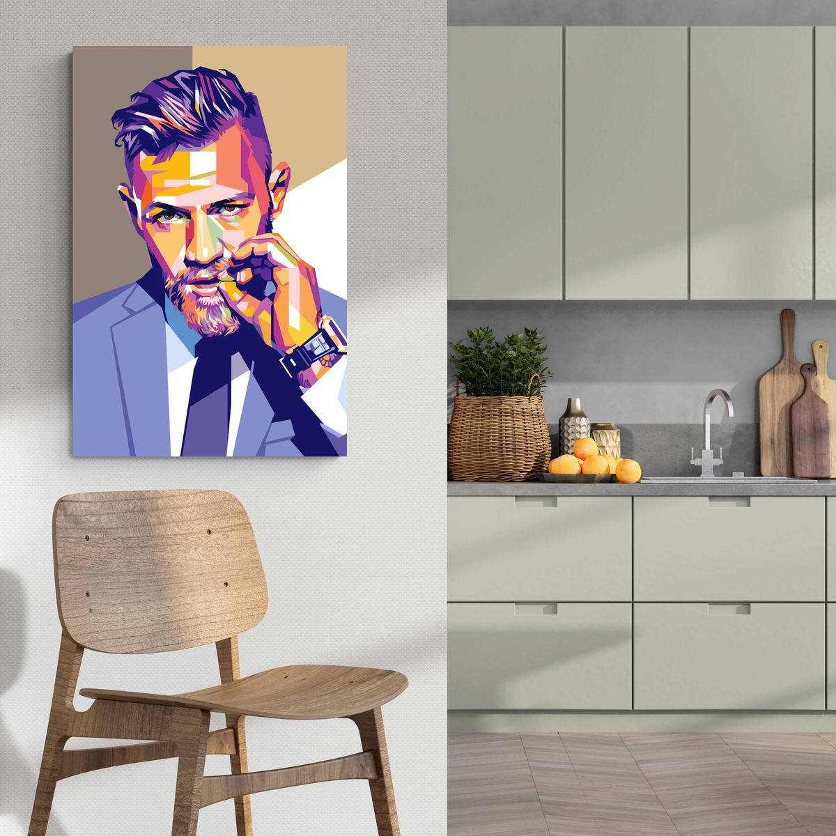 Conor McGregor Pop Art dans un intérieur