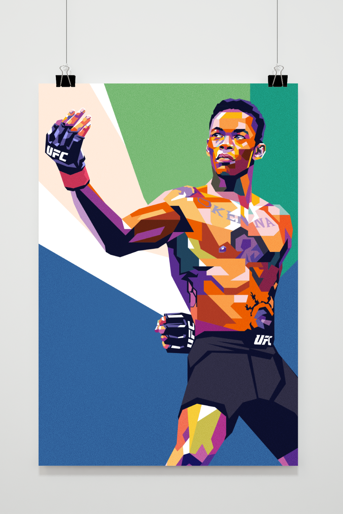 Póster Israel Adesanya de 25 Artstreet