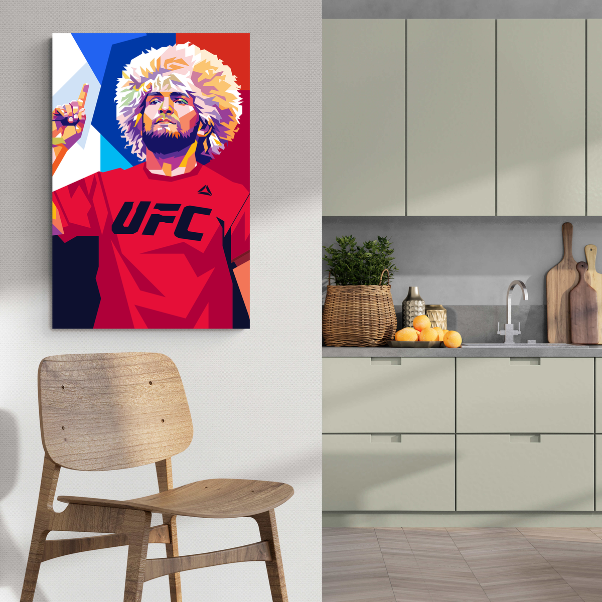 Khabib dans un intérieur
