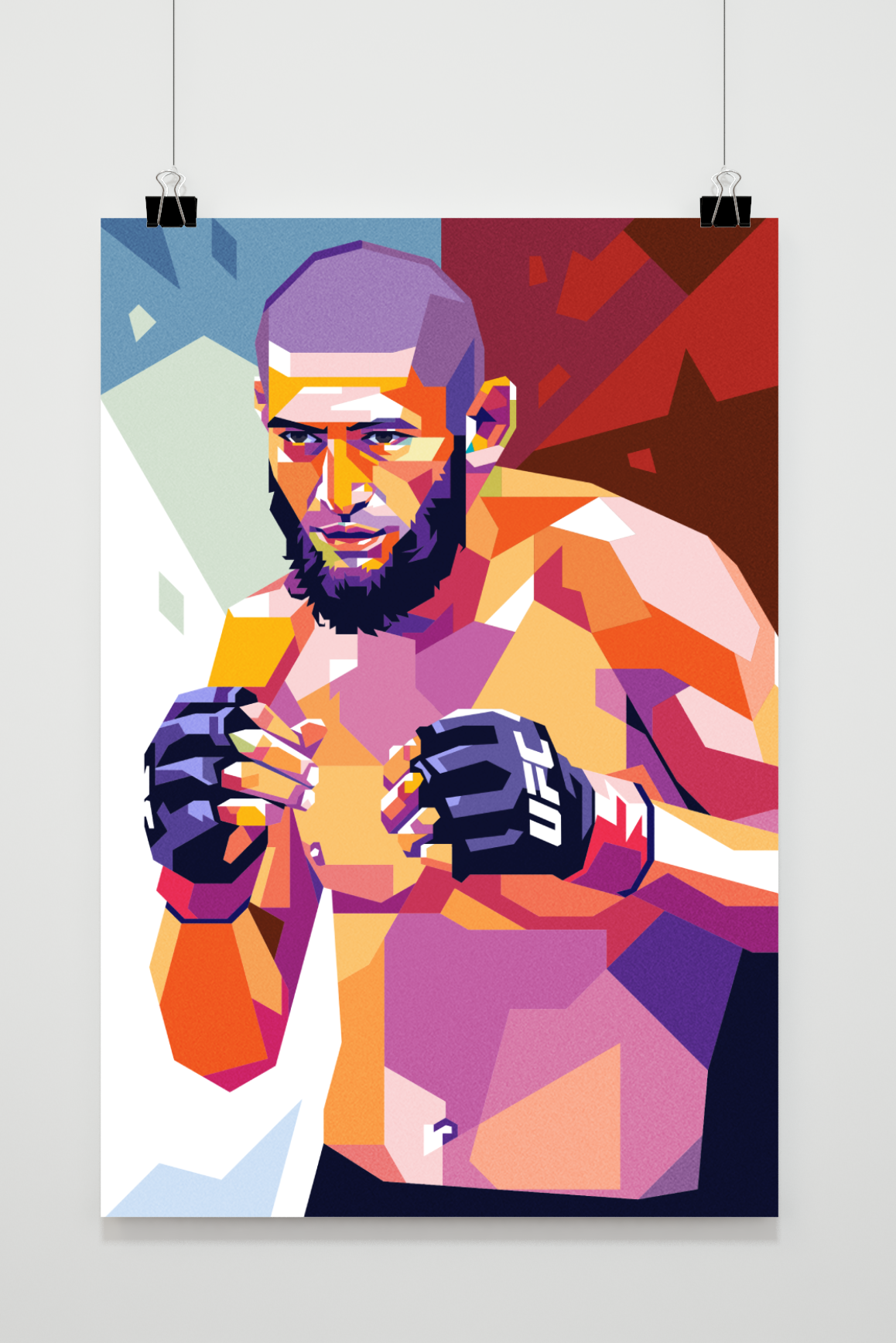 Póster Khamzat Chimaev de 25 Artstreet