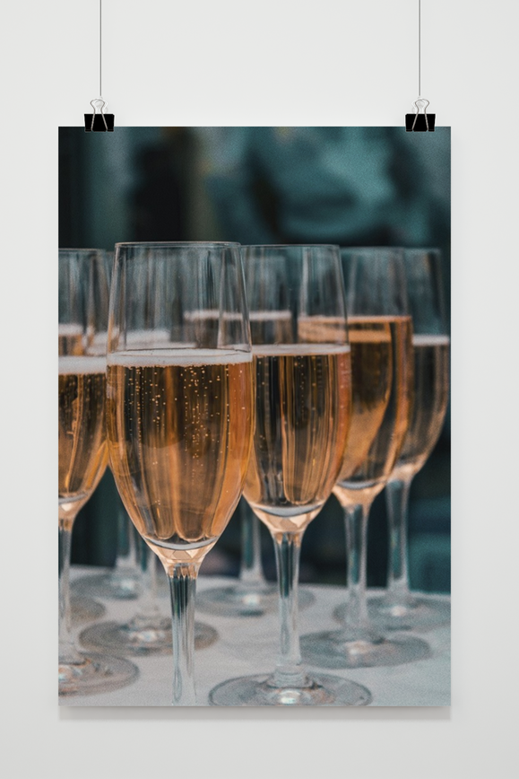 Glasses of Champagne poster
