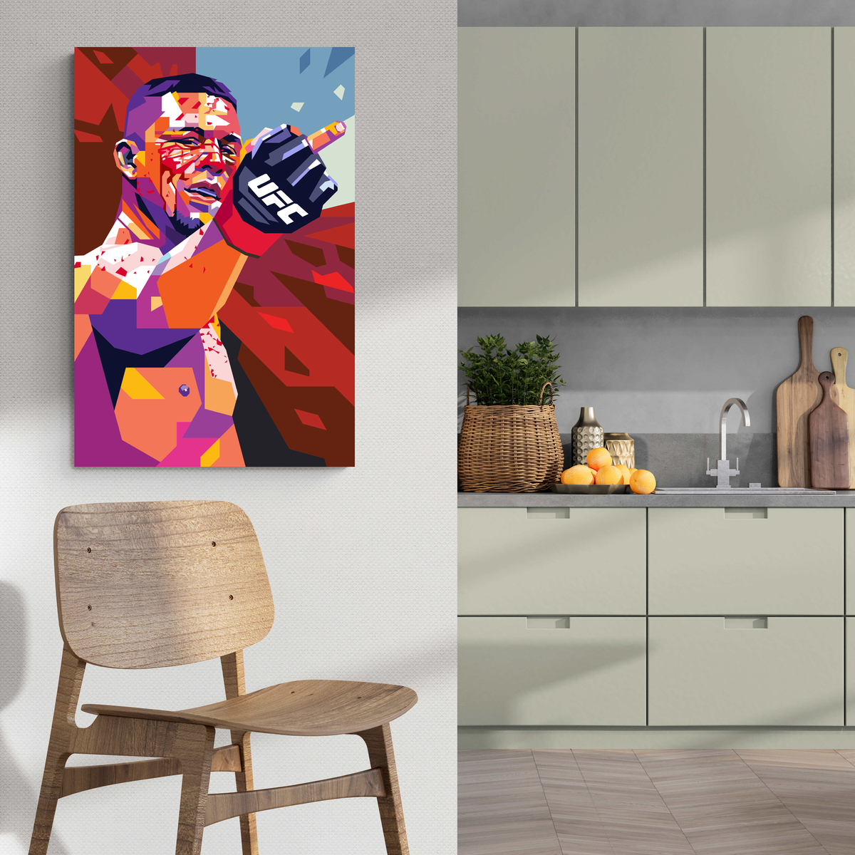 Nate Diaz en un interior
