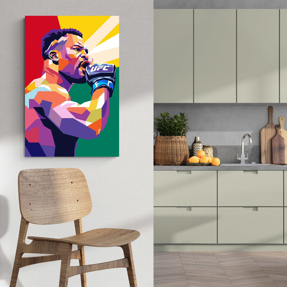 Ngannou en un interior