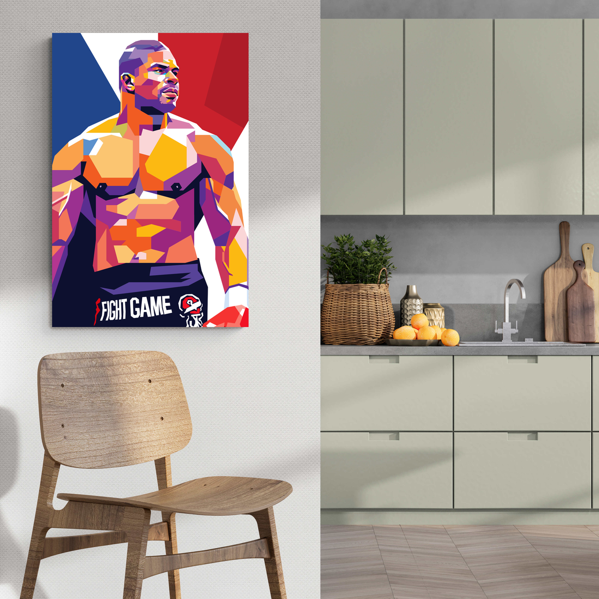 Overeem en un interior