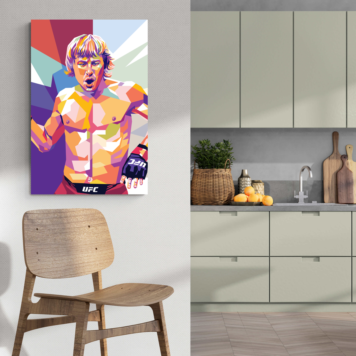 Paddy the Baddy en un interior