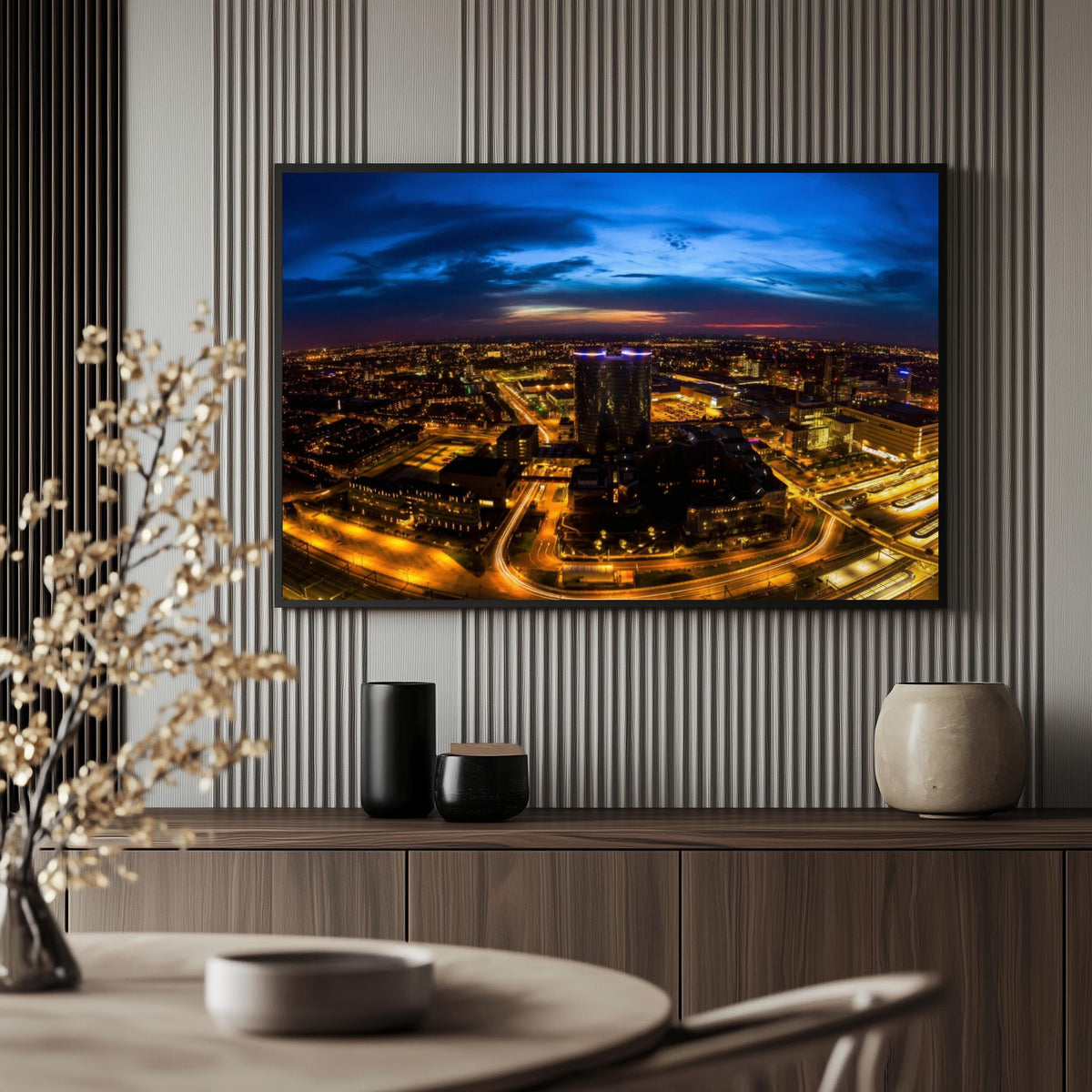 Skyline de Utrecht en un interior