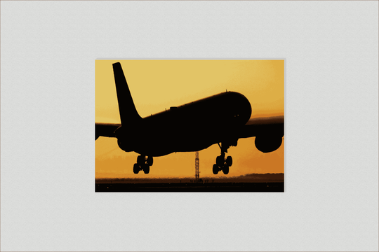 Flugzeug-Sonnenuntergang