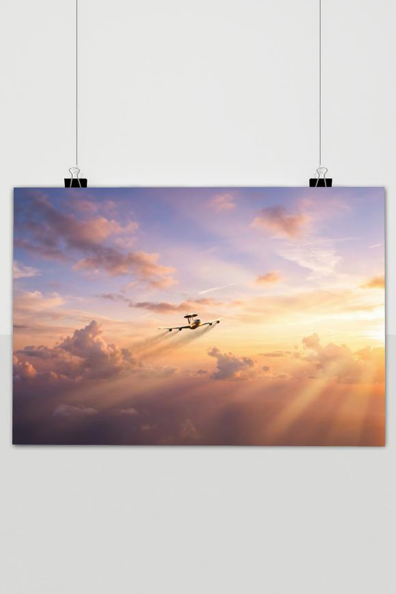 Affiche Avion dans le ciel
