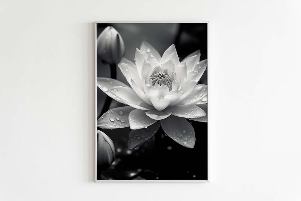 Lotus zwart wit