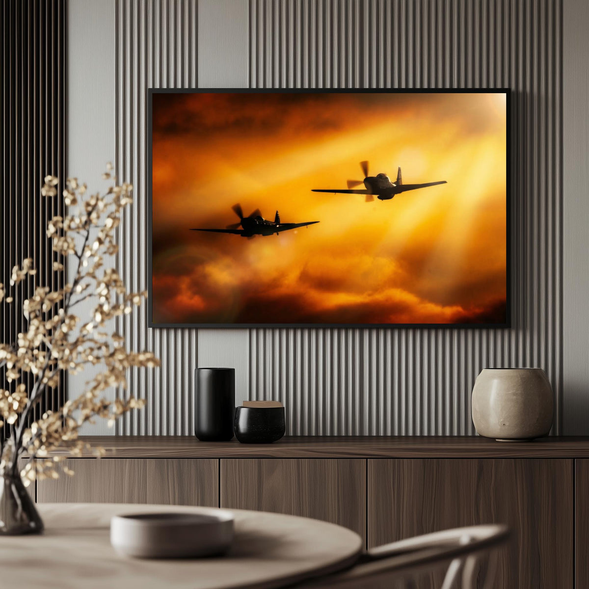 Aviones de Guerra en un interior