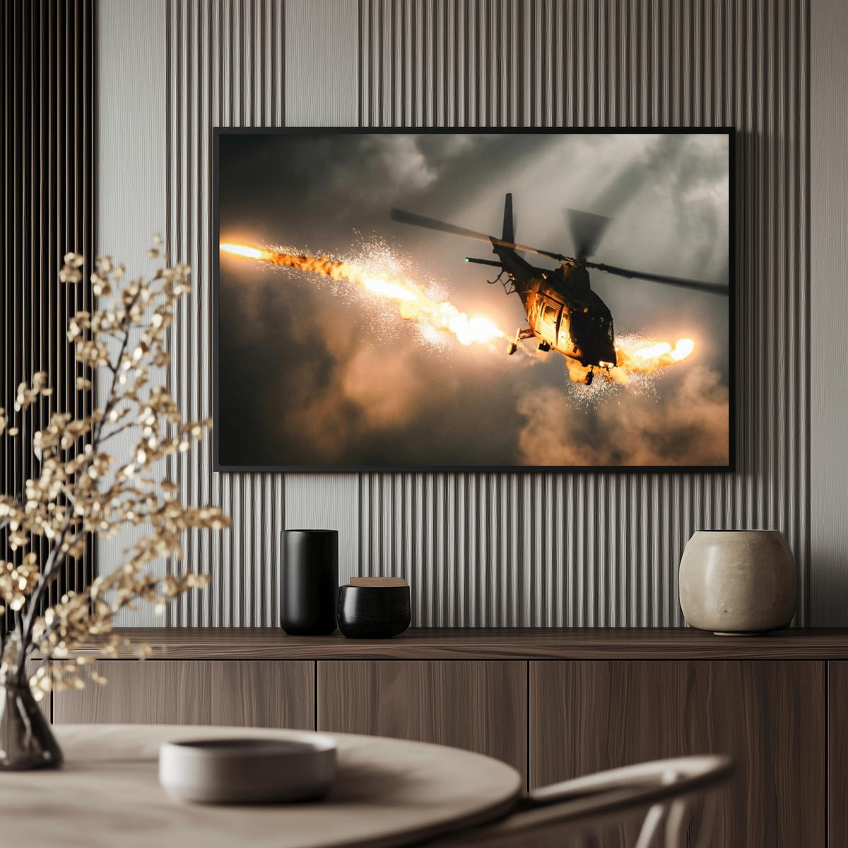 Helicopter Flare dans un intérieur