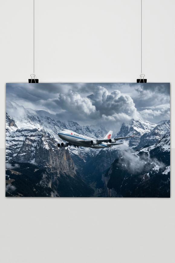 Póster Avión en Vuelo de 25 Artstreet