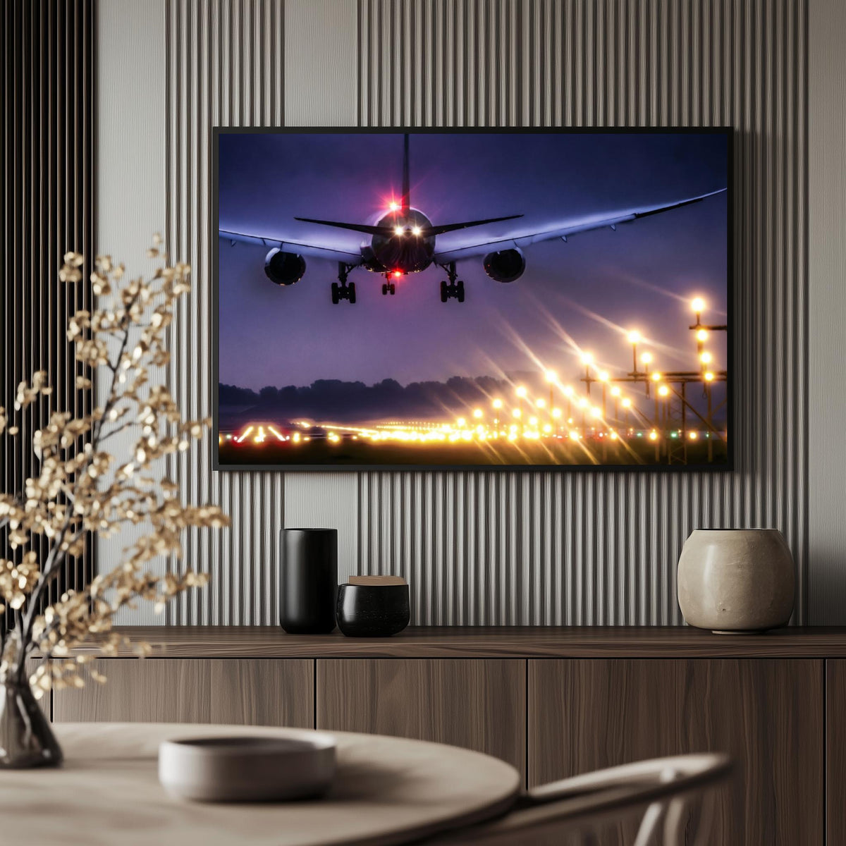Avión Aterrizando en un interior