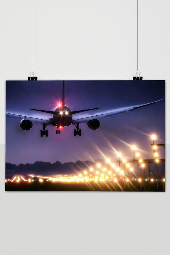 Póster Avión Aterrizando de 25 Artstreet